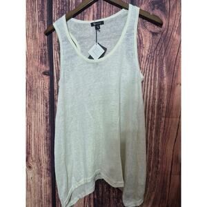 SISTERS Boutique size M Bohemian Halter Top Vintage Knit Blouse New Ivory